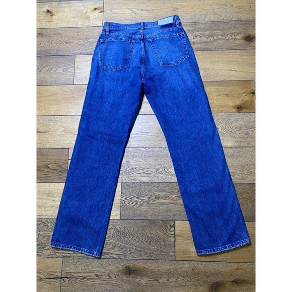 Re/Done Originals 80s Slim Straight Brisk Blue With Rips Womens Size 29 - Picture 10 of 14